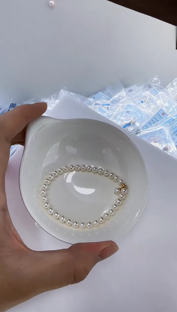 未镶嵌淡水珍珠DA珍珠手链4-5 y195