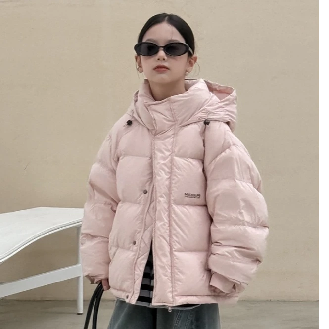 PEACH2025新款冬季保暖连帽韩版洋气儿童羽绒服66020