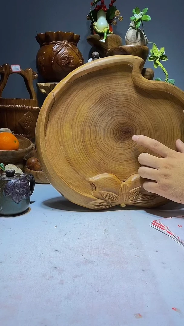 香樟木A3微瑕寿桃湿泡/尺寸35*33*4