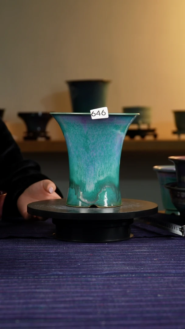 646窑变兰花盆17/16/16.5/14