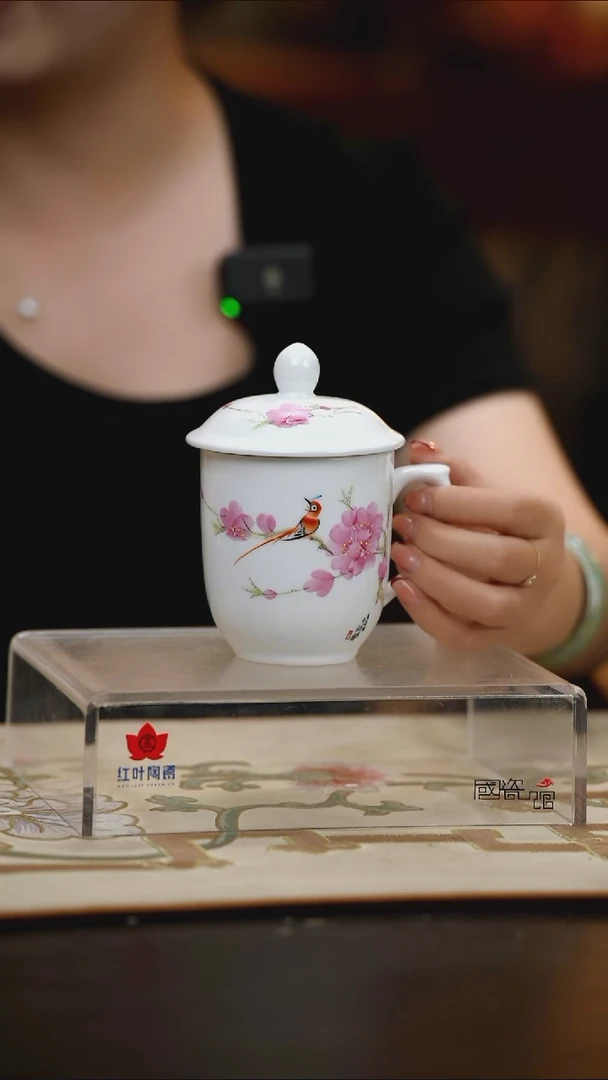 1头水点桃花小金钟杯