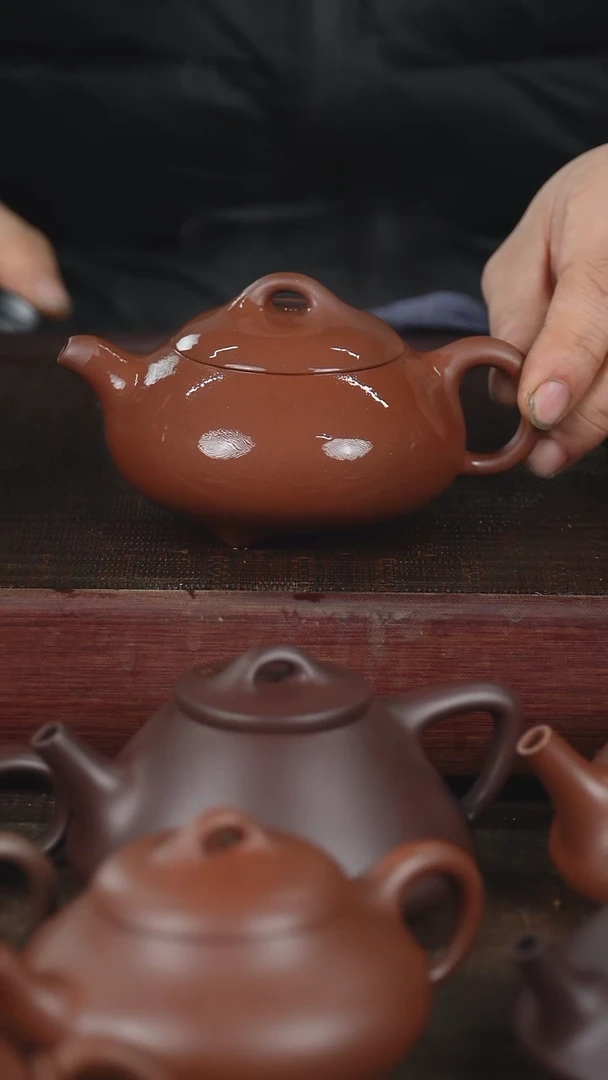 【闪购商品】紫砂茶壶尾单250cc紫泥乳瓢