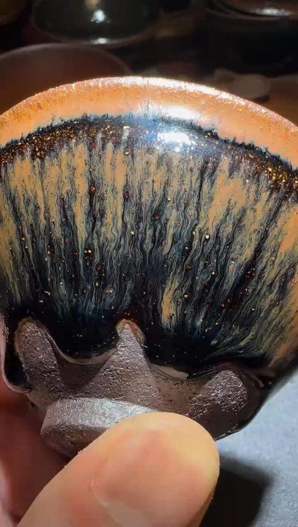 茶盏微瑕通天龙窑柴烧建盏