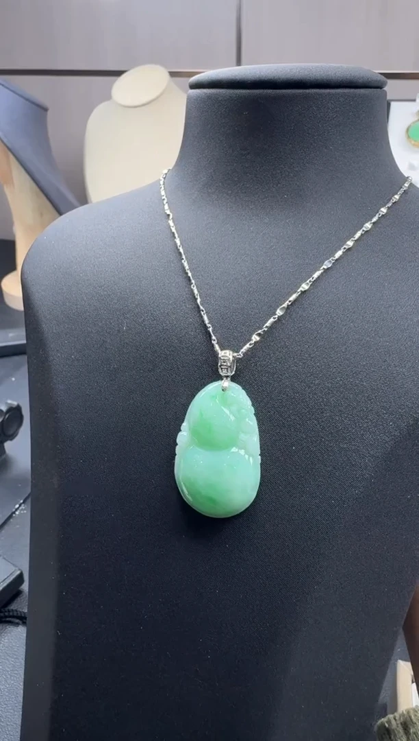 【闪购商品】翡翠颈饰18K金镶嵌YM1036-1葫芦