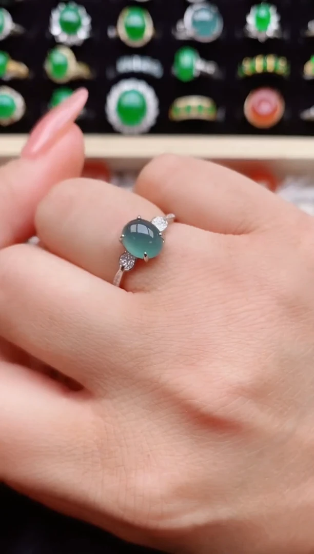 【闪购商品】翡翠戒指银S925镶嵌321321