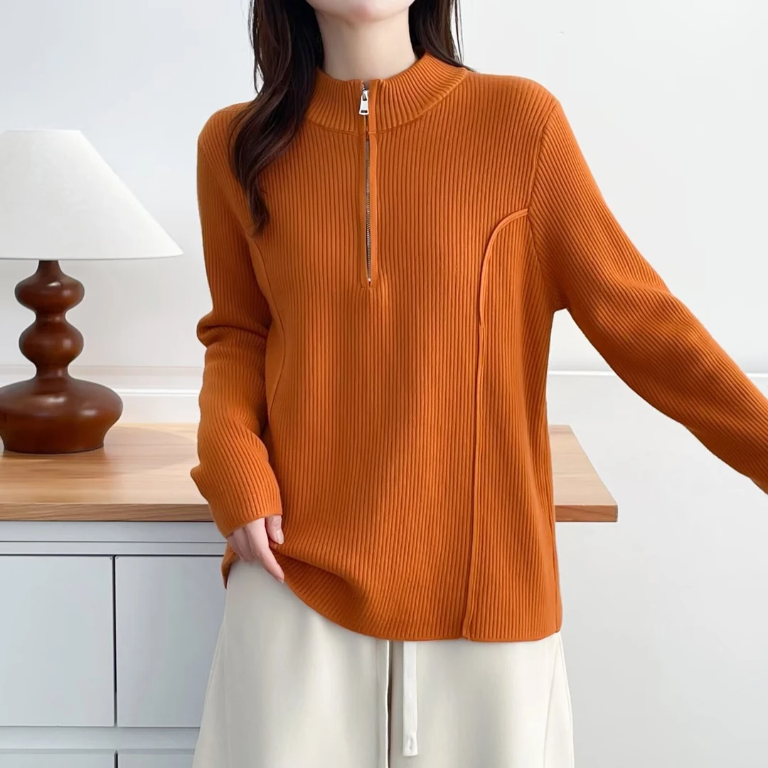 《大码》加绒加厚针织插肩袖女冬季毛针织衫秋冬上衣宽松打底衫百搭