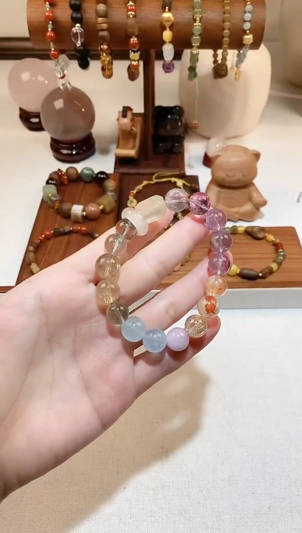 未镶嵌手链水晶水晶多宝diy手串