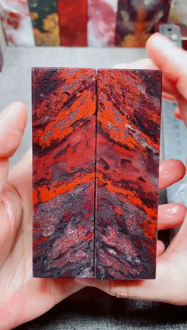 玉桂林鸡血玉素章3.0左右对章36