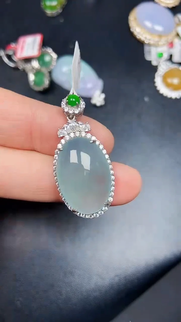 银S925镶嵌戒指翡翠3060