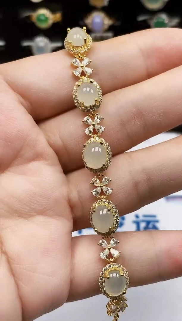 银S925镶嵌戒指翡翠1234
