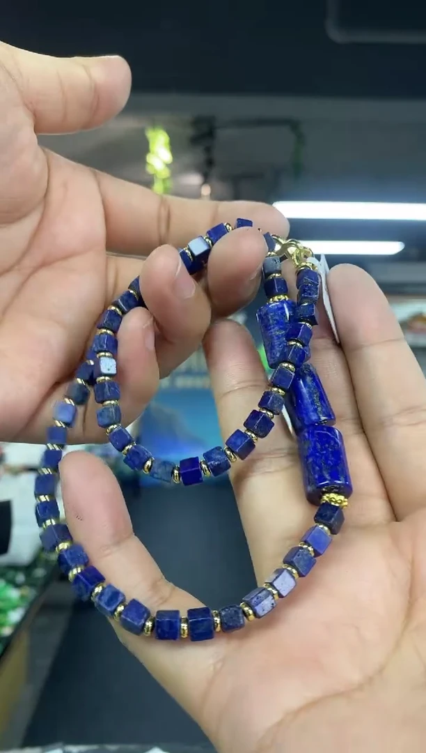 青金石未镶嵌颈饰多样性发其一颜色微差