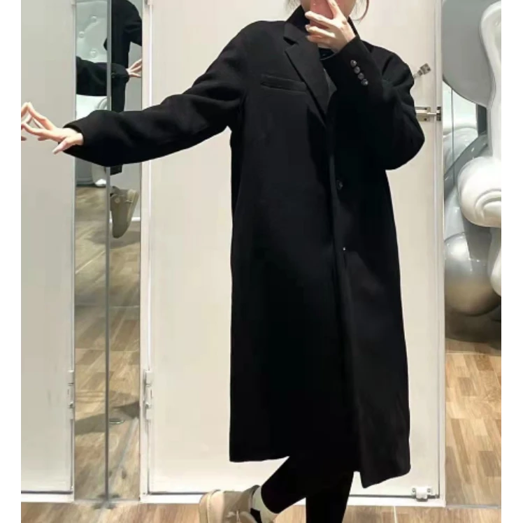 【海涛大叔】简约款长款毛呢大衣 AVV2D0006