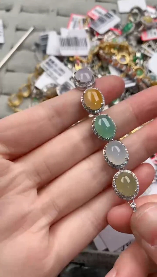 银S925镶嵌戒指翡翠7777----4