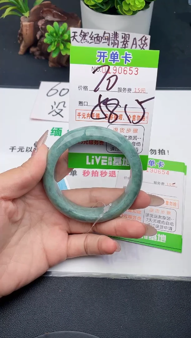 未镶嵌手镯翡翠53天然翡翠A货