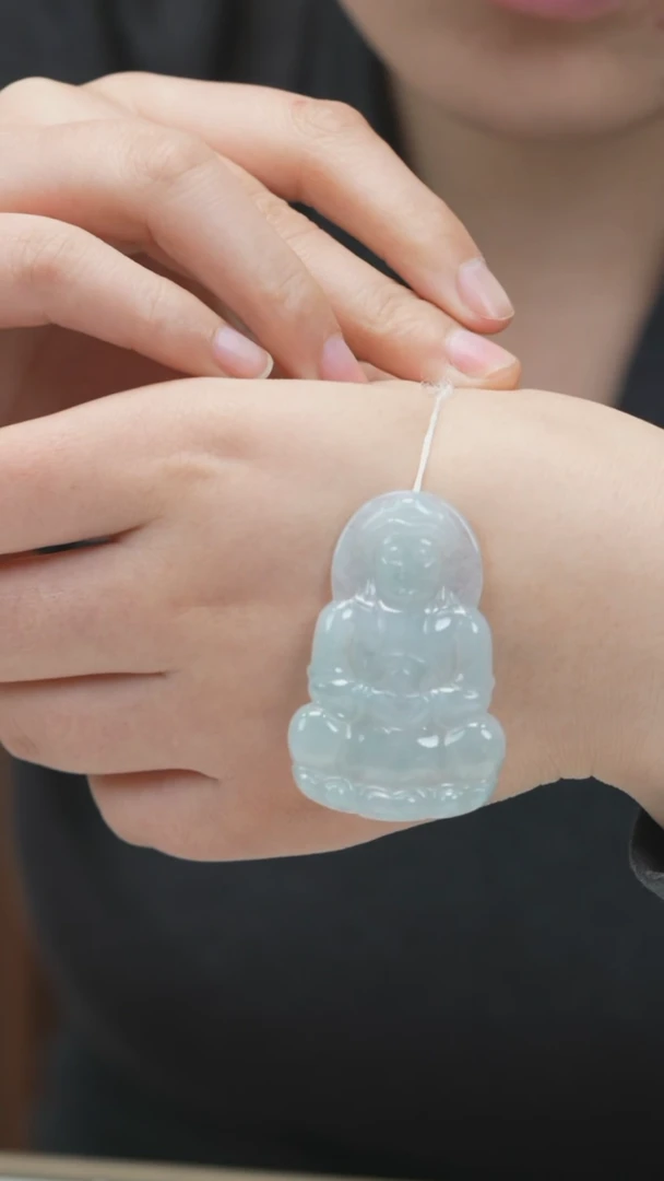 吊坠(不含链)未镶嵌翡翠观音L0491