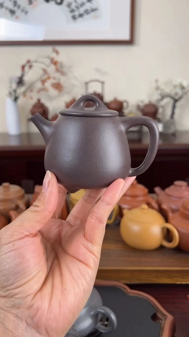 【闪购商品】紫砂茶壶天青高石瓢壶150CC