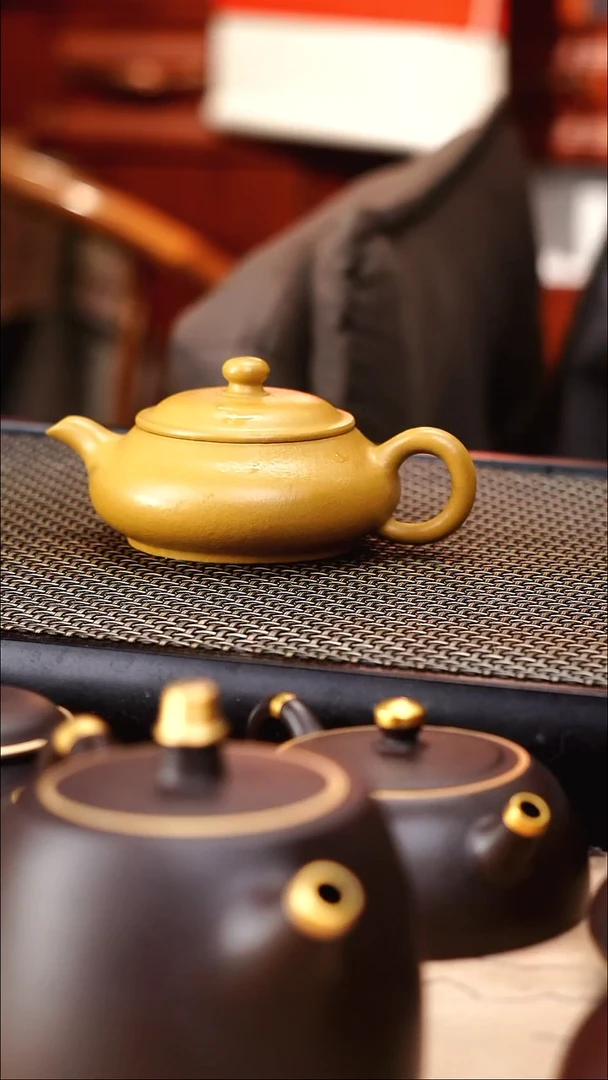 茶壶紫砂黄金朱泥超精工薄胎明炉130cc