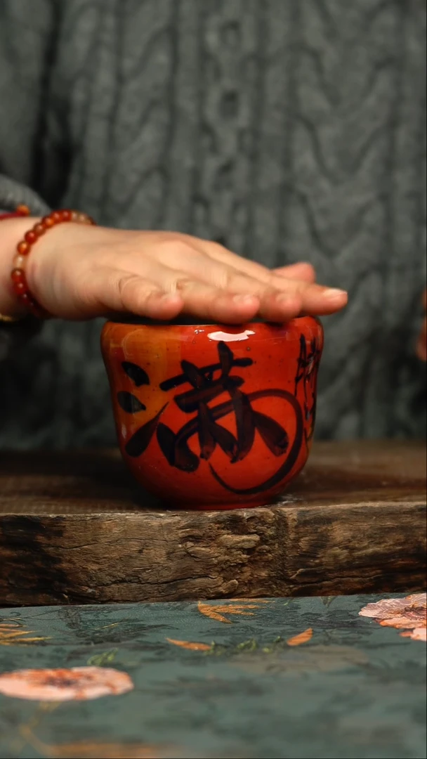 【闪购商品】杯釉下彩手工手绘同款陶器