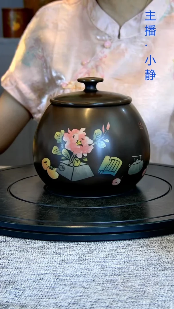 全手工紫陶茶罐精磨025
