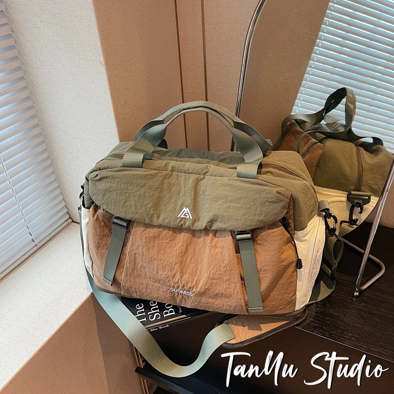 探屿大容量短途出差手提行李包时尚旅行包轻便防水收纳运动健身包