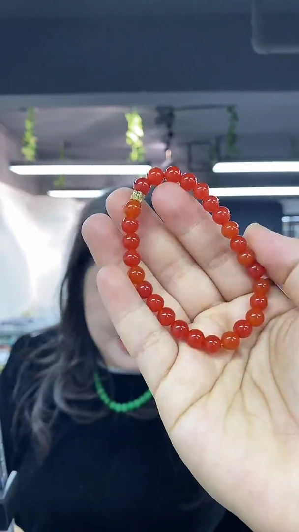 未镶嵌手串南红玛瑙多样性发其一颜色微差