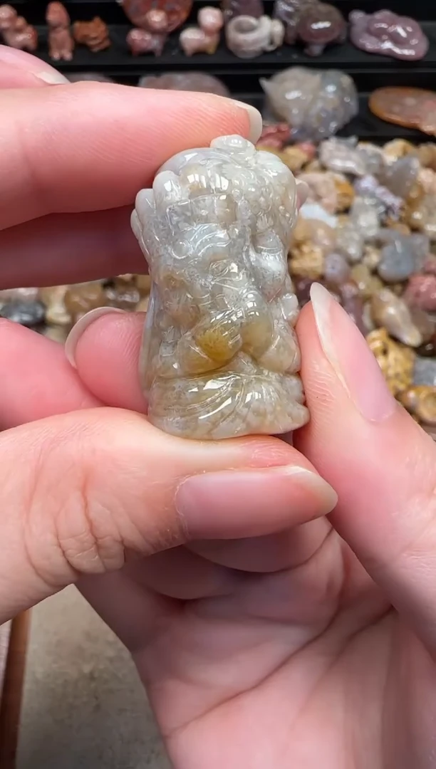 颈饰未镶嵌硅化珊瑚（珊瑚玉）052