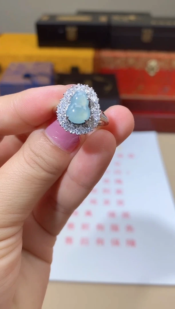 【闪购商品】翡翠戒指合金天然A货翡翠（多样性发货）