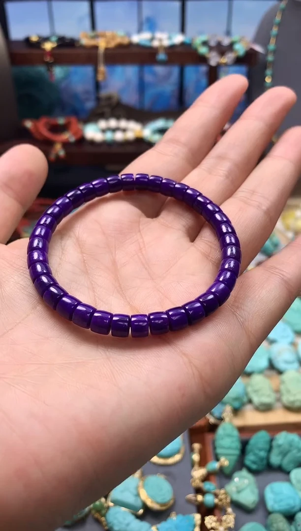 苏纪石（舒俱来）未镶嵌手链玉化精品直切手串