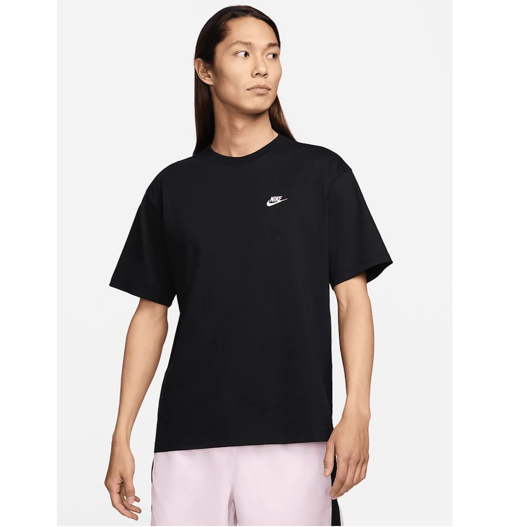 【耐克NIKE】耐克男子黑色 潮流时尚经典宽松版型休闲T恤 FV0376010