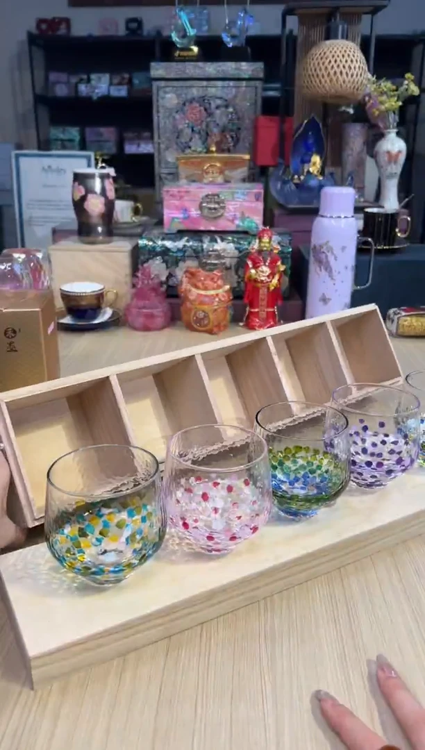 138木盒五色星空杯