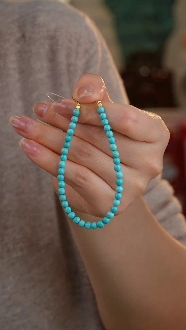 【闪购商品】绿松石手链银S925镀金镶嵌多样性发货