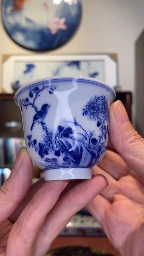 小桥窑史来钟早期亲工花鸟系列