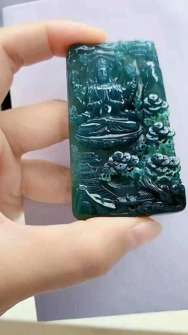 未镶嵌定制翡翠5145lr-毛货挂件111