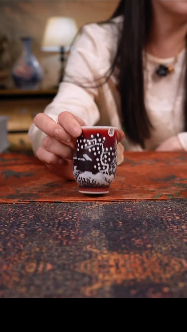 杯景德镇陶瓷杯碗柴烧多人