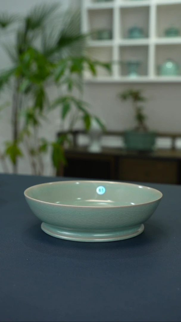 瓷片61号卷足圆洗14.5口径一级品      洁