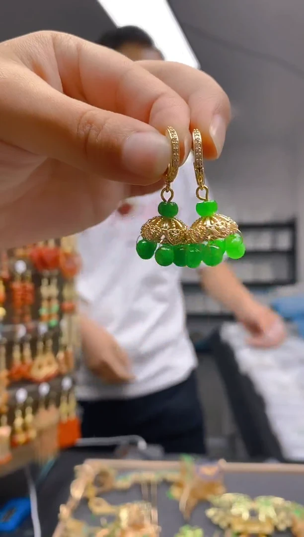 【闪购商品】翡翠耳饰合金0102翡翠耳包