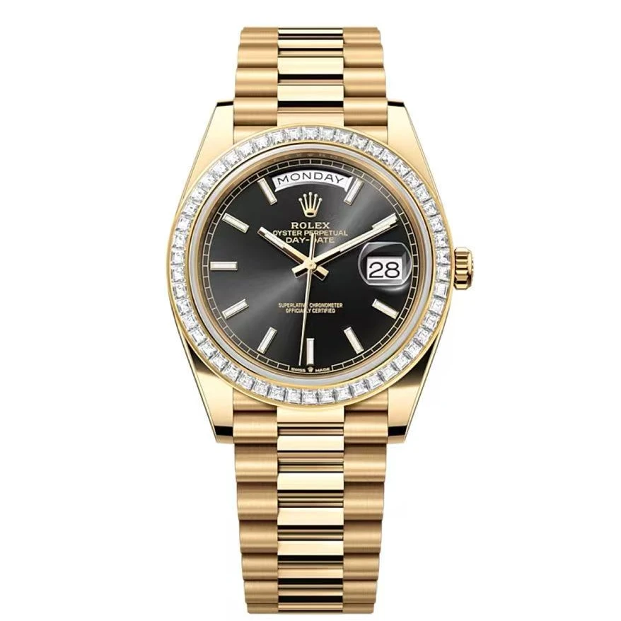 全新未使用 Rolex/劳力士 星期日历228398 T钻小黑冰糖1月未使用