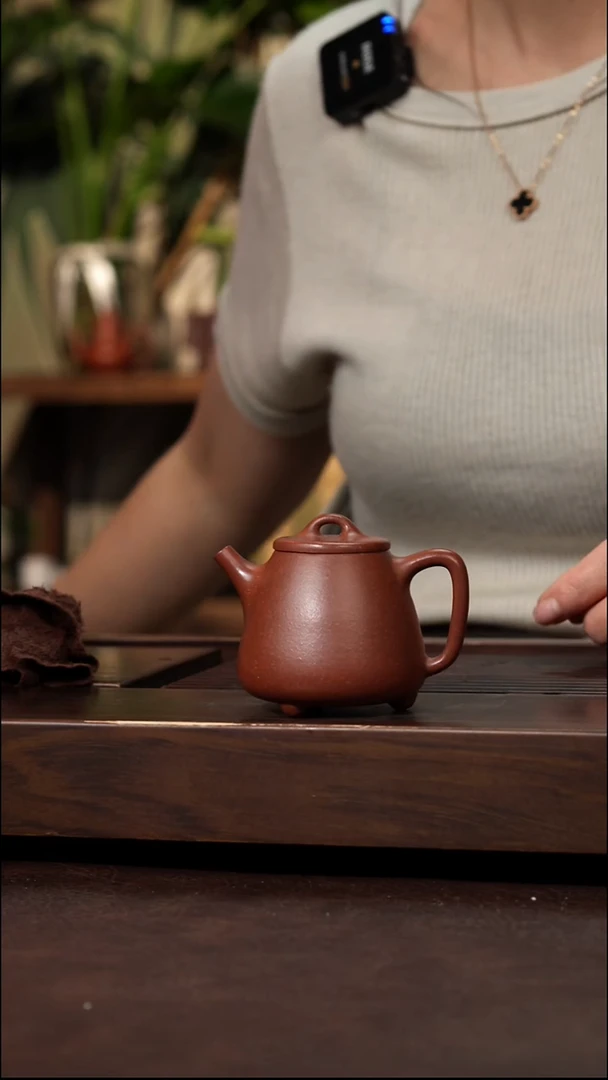 茶壶紫砂红皮龙小高瓢100cc左右