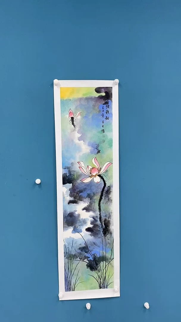 【闪购商品】国画1.19-王夫怀-六尺对开花鸟32