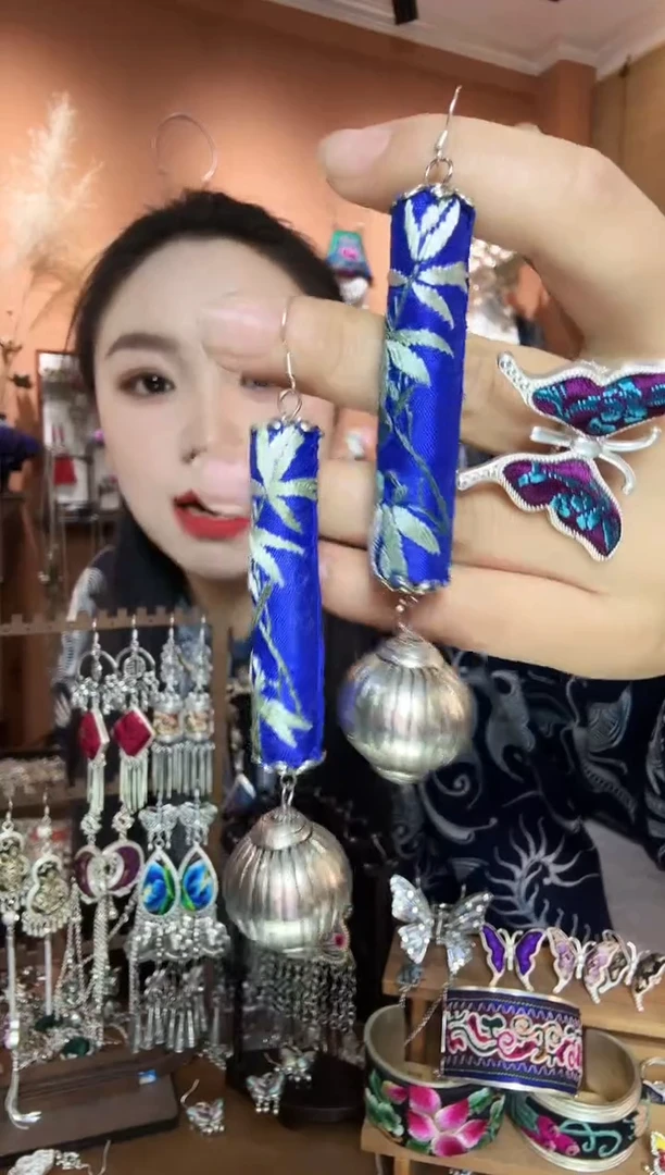 刺绣纯手工民族风耳环