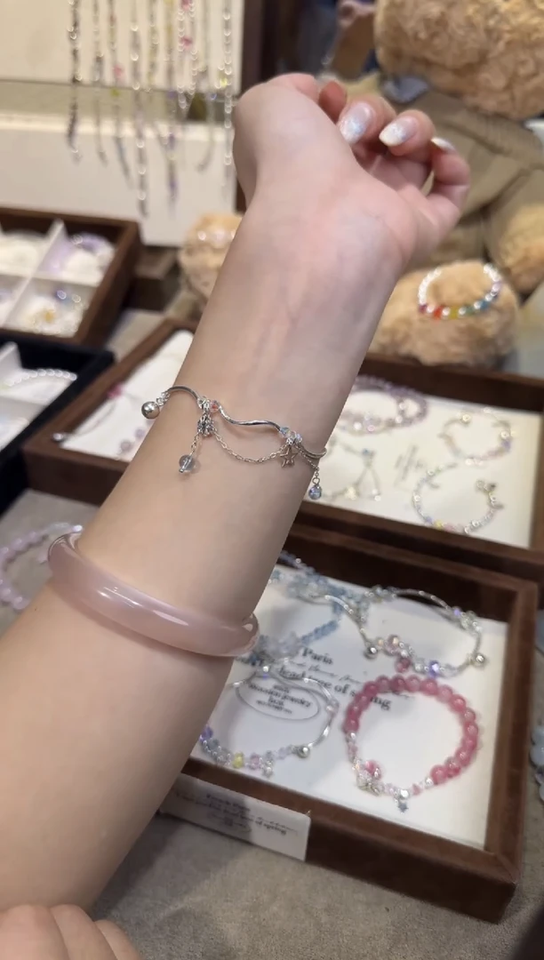 银S925镶嵌手链水晶雪花精灵