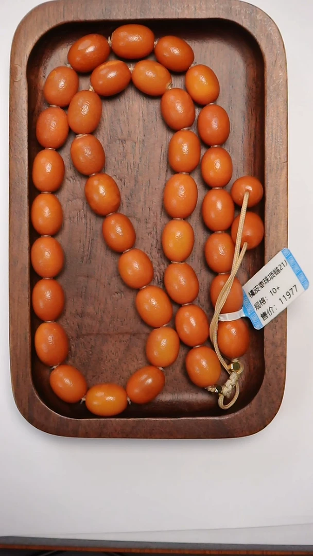 【闪购商品】琥珀颈饰未镶嵌橘皮枣珠项链10mm