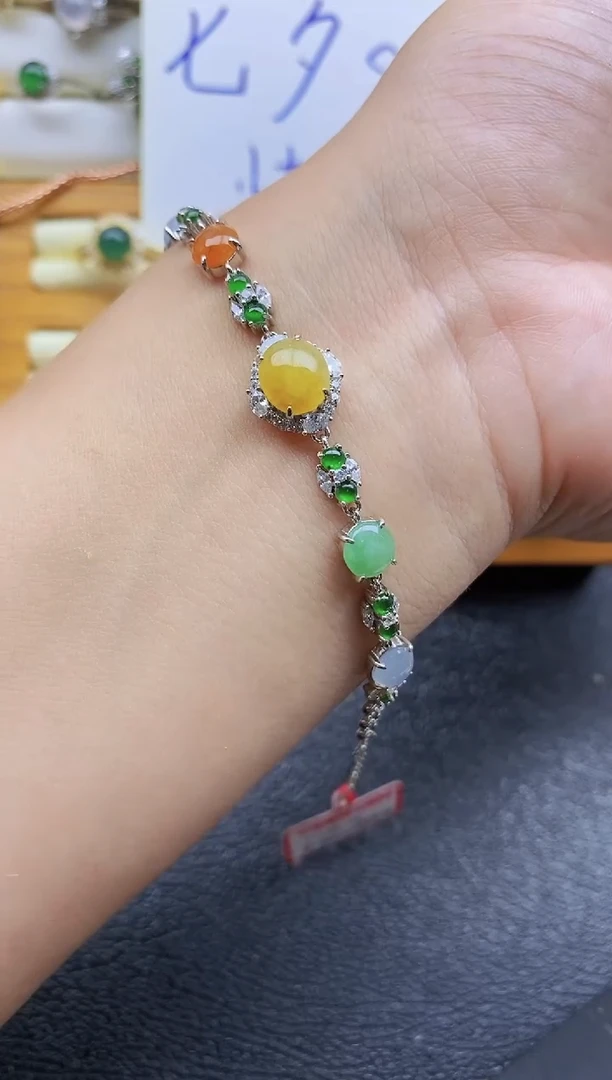 银S925镶嵌戒指翡翠1