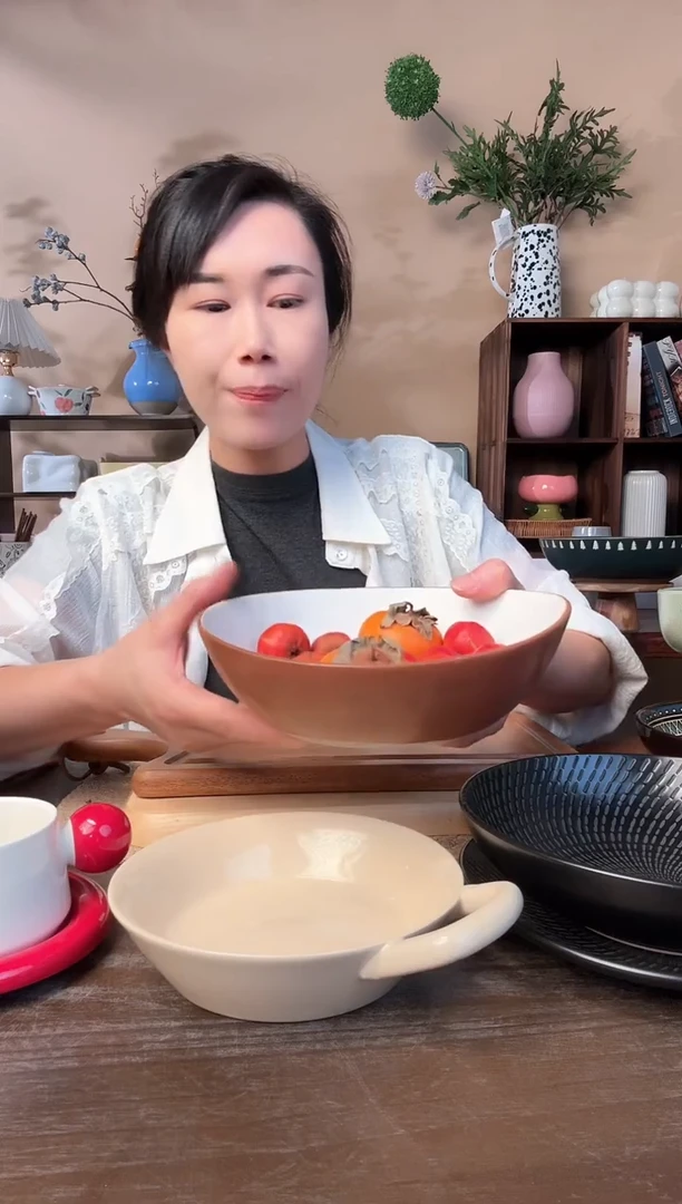 7.8英寸粗陶窑变元宝碗微瑕
