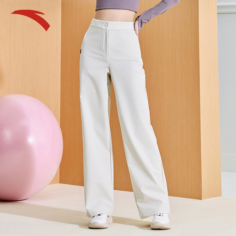 安踏舒乐直筒裤 运动长裤女士春季通勤休闲裤阔腿裤子162517508