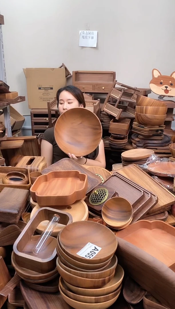 木  南美胡桃木大碗30*10cm