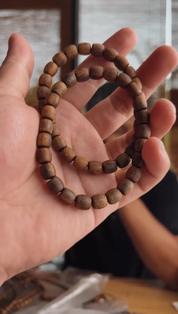 手串沉香沉水红金猊07鼓珠单圈7克多样性发一