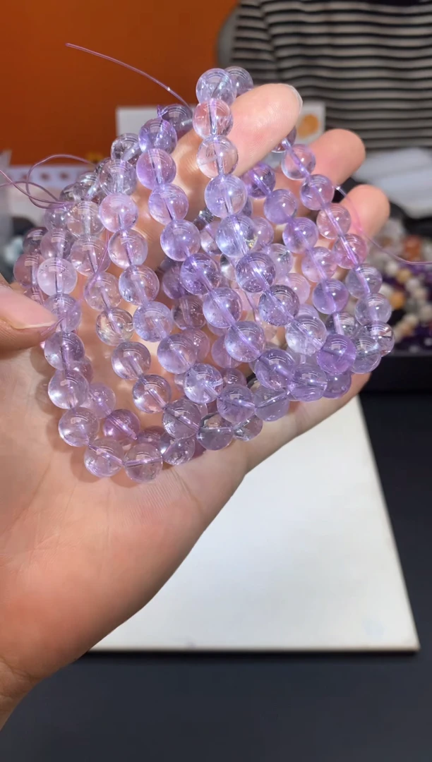 水晶手链未镶嵌3玻利维亚紫水mm