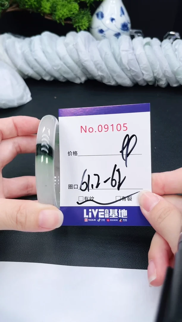 未镶嵌手镯翡翠9105
