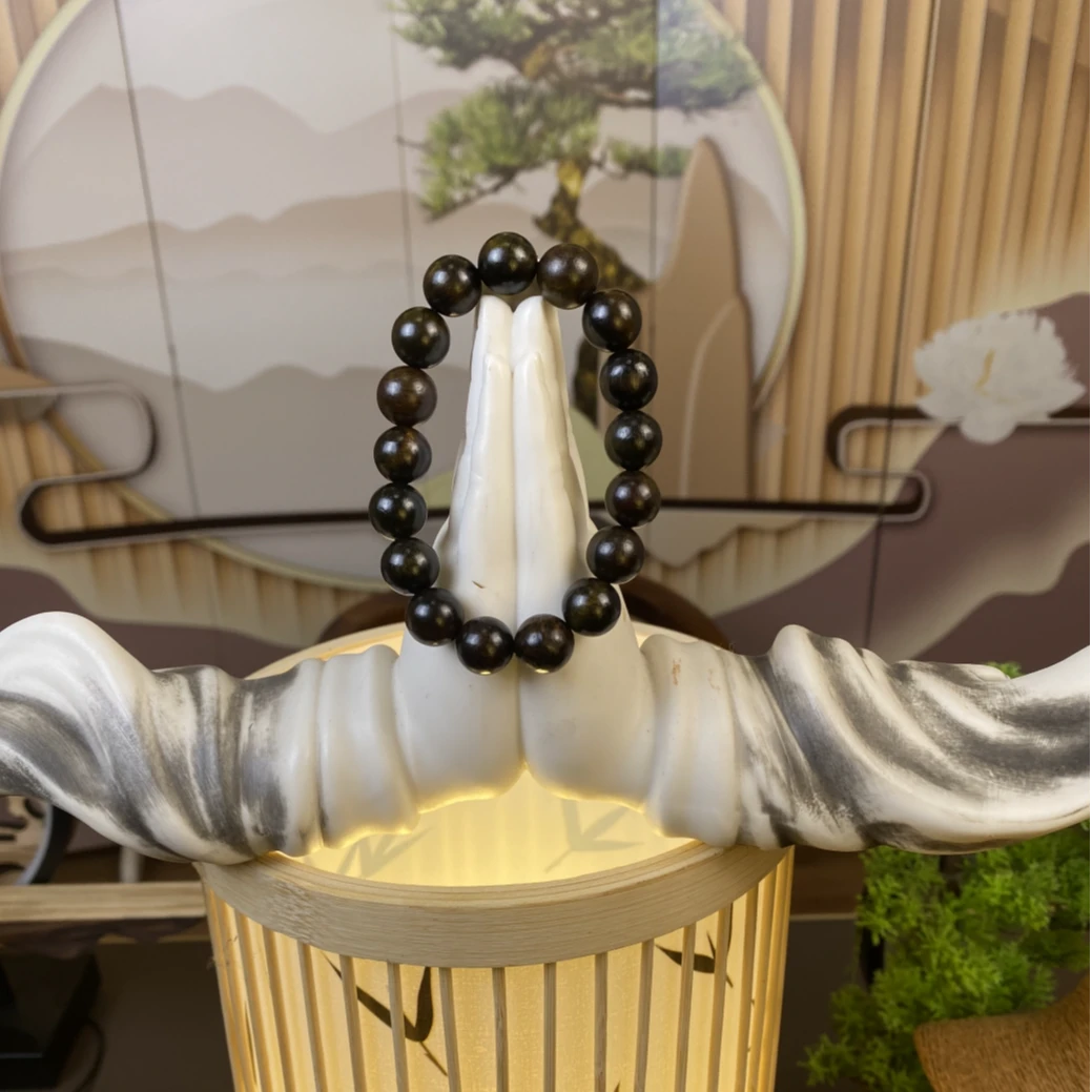 1.2绿檀手串单圈【791】